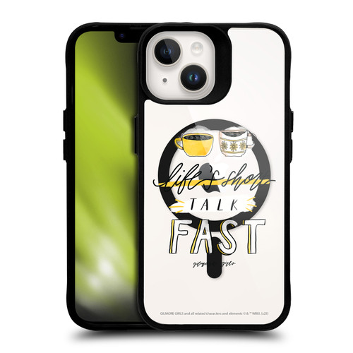 Gilmore Girls Character Icons Catchphrase BLACK SHOCKPROOF BUMPER CASE COMPATIBLE WITH Apple iPhone 14 & MAGSAFE