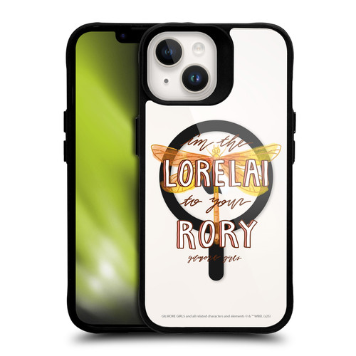 Gilmore Girls Character Icons Dragonfly BLACK SHOCKPROOF BUMPER CASE COMPATIBLE WITH Apple iPhone 14 & MAGSAFE