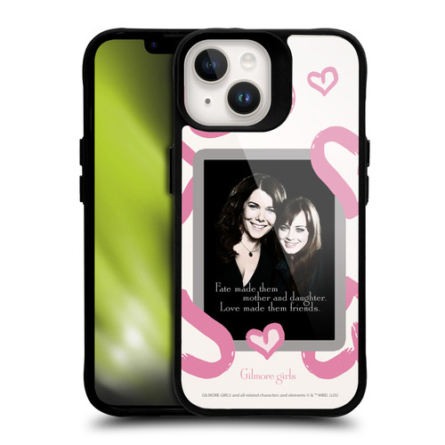 Gilmore Girls Character Icons Lorelai and Rory BLACK SHOCKPROOF BUMPER CASE COMPATIBLE WITH Apple iPhone 14 & MAGSAFE