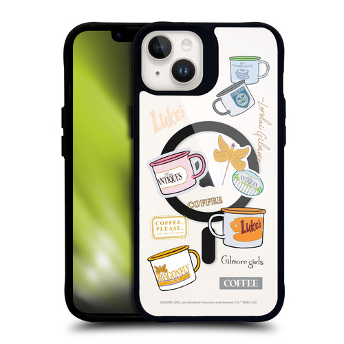 Gilmore Girls Character Icons Coffee BLACK SHOCKPROOF BUMPER CASE COMPATIBLE WITH Apple iPhone 14 Plus & MAGSAFE