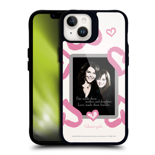 Gilmore Girls Character Icons Lorelai and Rory BLACK SHOCKPROOF BUMPER CASE COMPATIBLE WITH Apple iPhone 14 Plus & MAGSAFE