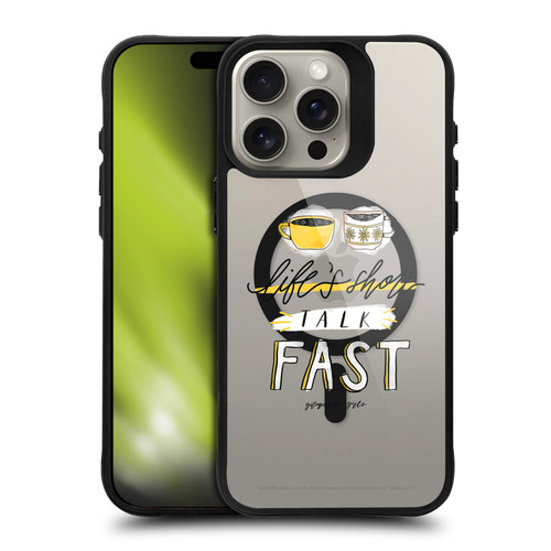 Gilmore Girls Character Icons Catchphrase BLACK SHOCKPROOF BUMPER CASE COMPATIBLE WITH Apple iPhone 15 Pro Max & MAGSAFE