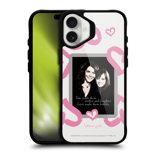 Gilmore Girls Character Icons Lorelai and Rory BLACK SHOCKPROOF BUMPER CASE COMPATIBLE WITH Apple iPhone 16 Plus & MAGSAFE