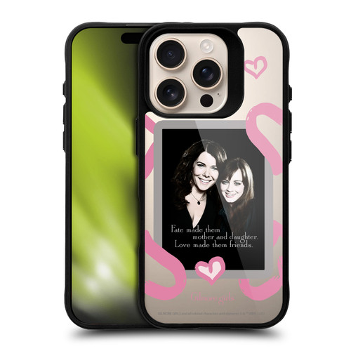 Gilmore Girls Character Icons Lorelai and Rory BLACK SHOCKPROOF BUMPER CASE COMPATIBLE WITH Apple iPhone 16 Pro & MAGSAFE