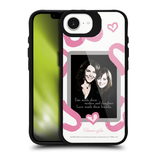 Gilmore Girls Character Icons Lorelai and Rory BLACK SHOCKPROOF BUMPER CASE COMPATIBLE WITH Apple iPhone 16e / Apple iPhone 17e & MAGSAFE