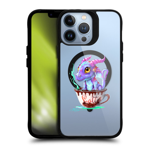 Ruth Thompson Cups and Dragons Latte BLACK SHOCKPROOF BUMPER CASE COMPATIBLE WITH Apple iPhone 13 Pro Max & MAGSAFE