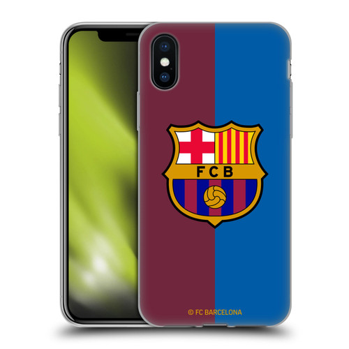 FC Barcelona 2024/25 Crest Kit Home Soft Gel Case for Apple iPhone X / iPhone XS & MagSafe