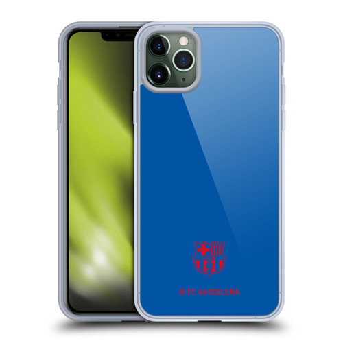 FC Barcelona Crest Patterns Blue Soft Gel Case for Apple iPhone 11 Pro Max & MagSafe