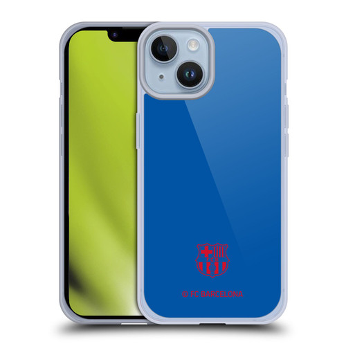 FC Barcelona Crest Patterns Blue Soft Gel Case for Apple iPhone 14