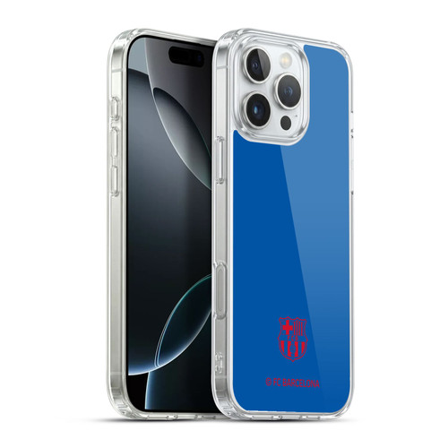FC Barcelona Crest Patterns Blue Soft Gel Case for Apple iPhone 16 Pro Max & MagSafe