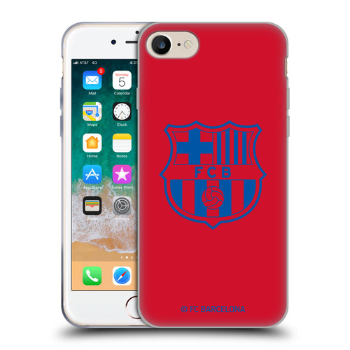 FC Barcelona Crest Patterns Red Soft Gel Case for Apple iPhone 7 / 8 / SE 2020 & 2022 & MagSafe