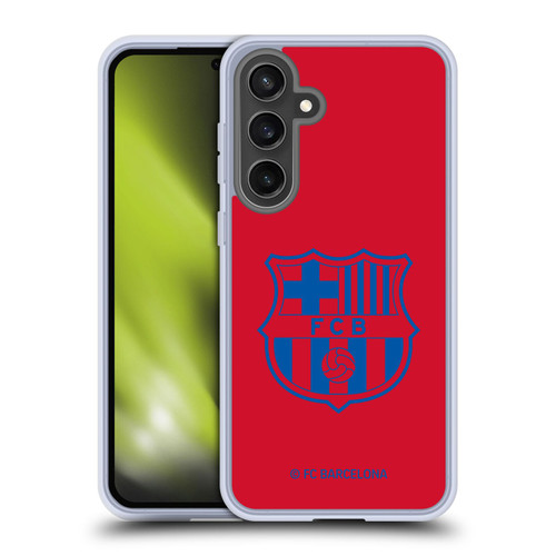 FC Barcelona Crest Patterns Red Soft Gel Case for Samsung Galaxy S24 FE & MagSafe