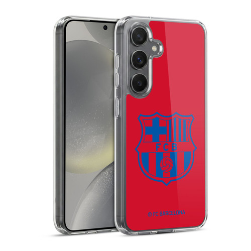 FC Barcelona Crest Patterns Red Soft Gel Case for Samsung Galaxy S24 5G & MagSafe