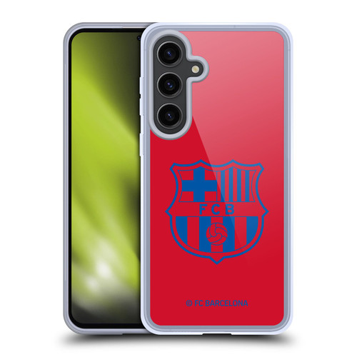 FC Barcelona Crest Patterns Red Soft Gel Case for Samsung Galaxy S24+ 5G & MagSafe
