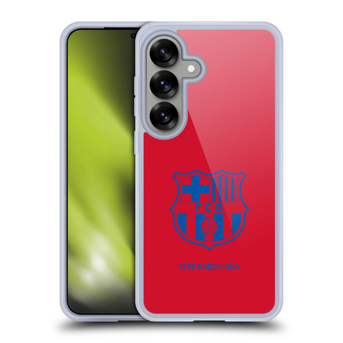 FC Barcelona Crest Patterns Red Soft Gel Case for Samsung Galaxy S25 & MagSafe