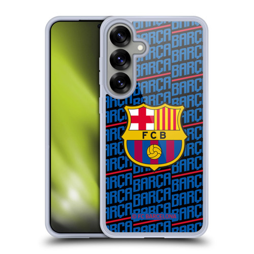 FC Barcelona Crest Patterns Barca Soft Gel Case for Samsung Galaxy S25+ & MagSafe