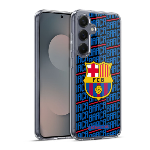 FC Barcelona Crest Patterns Barca Soft Gel Case for Samsung Galaxy S25+ & MagSafe