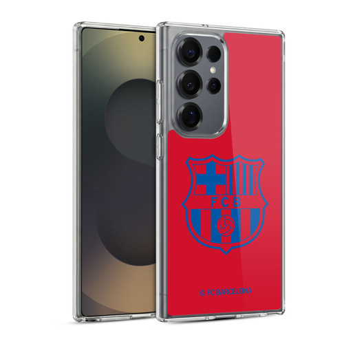 FC Barcelona Crest Patterns Red Soft Gel Case for Samsung Galaxy S25 Ultra & MagSafe