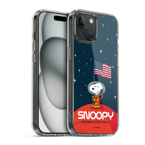 Peanuts Secrets Of Apollo 10 Flag Soft Gel Case for Apple iPhone 15 & MagSafe