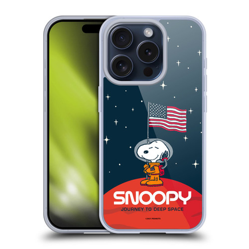 Peanuts Secrets Of Apollo 10 Flag Soft Gel Case for Apple iPhone 15 Pro & MagSafe
