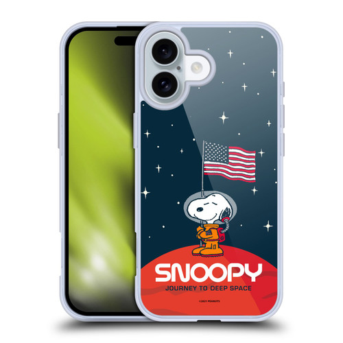 Peanuts Secrets Of Apollo 10 Flag Soft Gel Case for Apple iPhone 16 & MagSafe