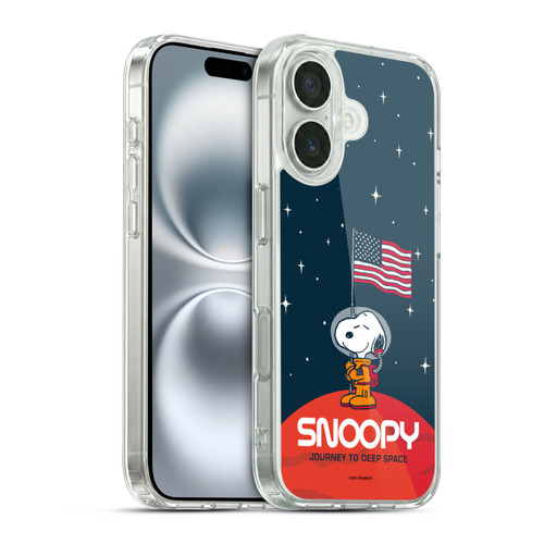 Peanuts Secrets Of Apollo 10 Flag Soft Gel Case for Apple iPhone 16 & MagSafe