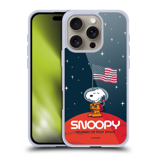 Peanuts Secrets Of Apollo 10 Flag Soft Gel Case for Apple iPhone 16 Pro & MagSafe