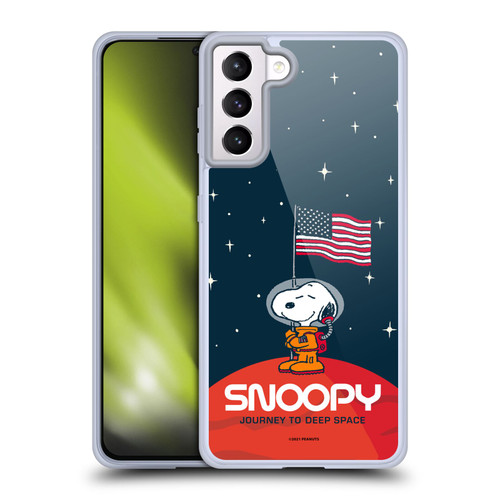 Peanuts Secrets Of Apollo 10 Flag Soft Gel Case for Samsung Galaxy S21+ 5G & MagSafe