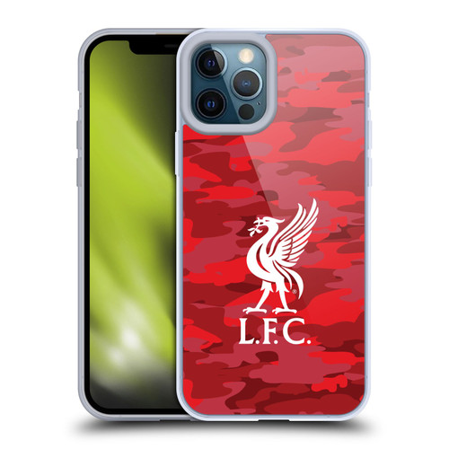 Liverpool Football Club Camou Home Colourways Liver Bird Soft Gel Case for Apple iPhone 12 Pro Max & MagSafe