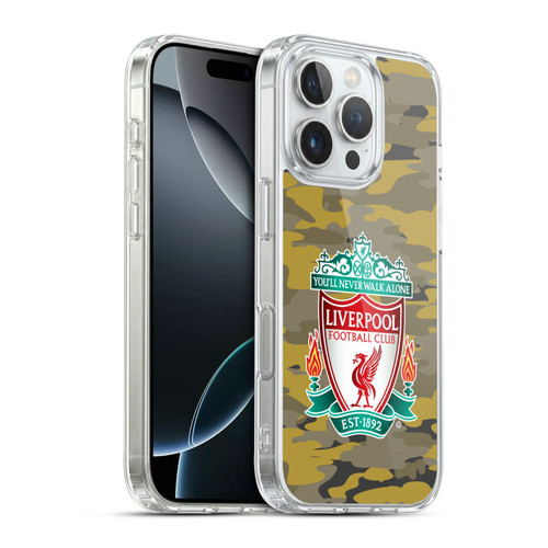 Liverpool Football Club Camou Royal Colourways Crest Soft Gel Case for Apple iPhone 16 Pro & MagSafe