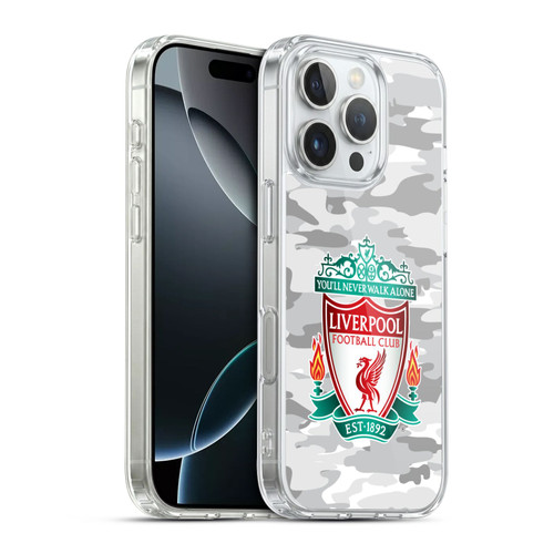 Liverpool Football Club Camou Third Colourways Crest Soft Gel Case for Apple iPhone 16 Pro & MagSafe
