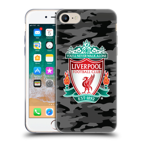 Liverpool Football Club Camou Away Colourways Crest Soft Gel Case for Apple iPhone 7 / 8 / SE 2020 & 2022 & MagSafe