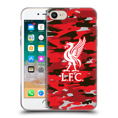 Liverpool Football Club Camou Club Colourways Liver Bird Soft Gel Case for Apple iPhone 7 / 8 / SE 2020 & 2022 & MagSafe