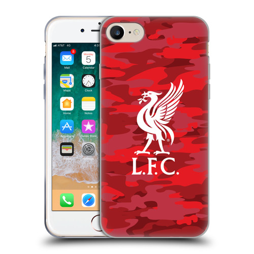 Liverpool Football Club Camou Home Colourways Liver Bird Soft Gel Case for Apple iPhone 7 / 8 / SE 2020 & 2022 & MagSafe