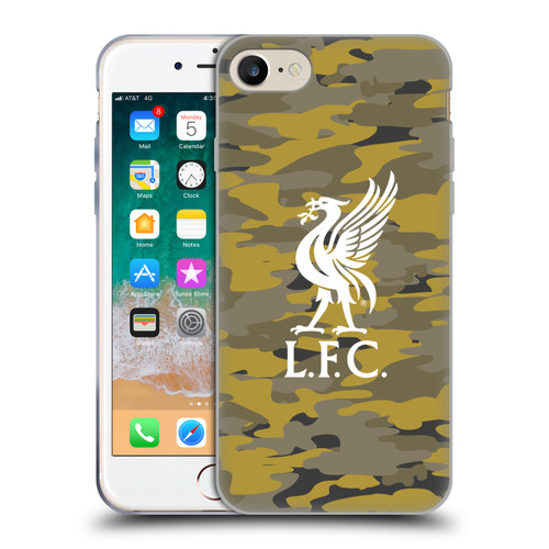 Liverpool Football Club Camou Royal Colourways Liver Bird Soft Gel Case for Apple iPhone 7 / 8 / SE 2020 & 2022 & MagSafe