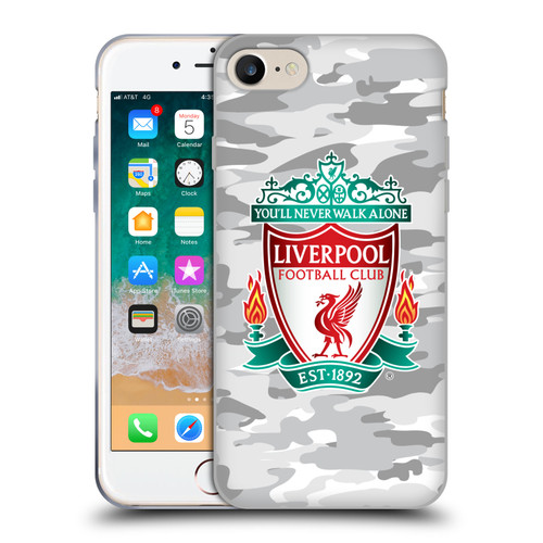 Liverpool Football Club Camou Third Colourways Crest Soft Gel Case for Apple iPhone 7 / 8 / SE 2020 & 2022 & MagSafe