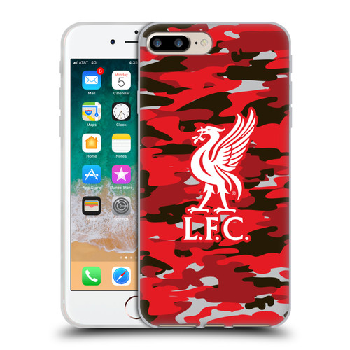 Liverpool Football Club Camou Club Colourways Liver Bird Soft Gel Case for Apple iPhone 7 Plus / iPhone 8 Plus & MagSafe