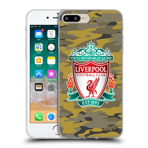 Liverpool Football Club Camou Royal Colourways Crest Soft Gel Case for Apple iPhone 7 Plus / iPhone 8 Plus & MagSafe