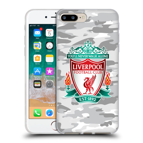 Liverpool Football Club Camou Third Colourways Crest Soft Gel Case for Apple iPhone 7 Plus / iPhone 8 Plus & MagSafe