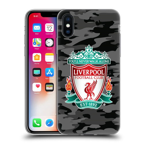 Liverpool Football Club Camou Away Colourways Crest Soft Gel Case for Apple iPhone X / iPhone XS & MagSafe