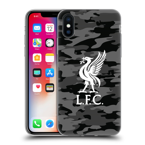 Liverpool Football Club Camou Away Colourways Liver Bird Soft Gel Case for Apple iPhone X / iPhone XS & MagSafe