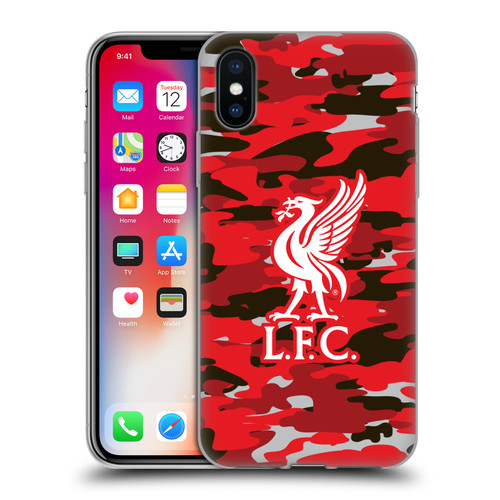 Liverpool Football Club Camou Club Colourways Liver Bird Soft Gel Case for Apple iPhone X / iPhone XS & MagSafe
