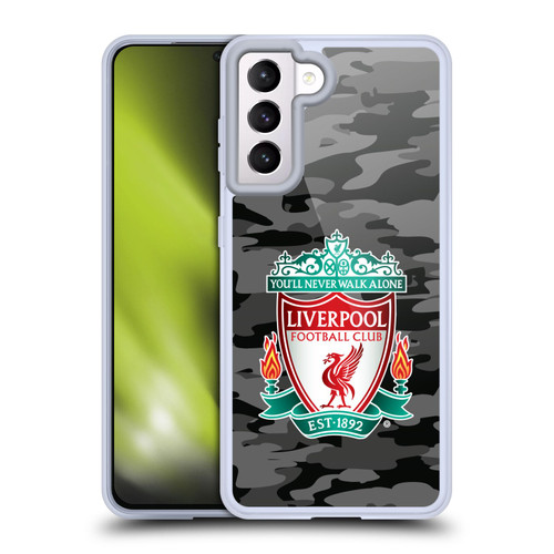 Liverpool Football Club Camou Away Colourways Crest Soft Gel Case for Samsung Galaxy S21 5G & MagSafe