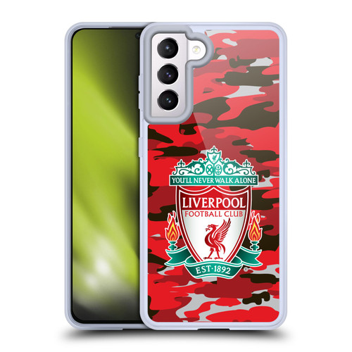 Liverpool Football Club Camou Club Colourways Crest Soft Gel Case for Samsung Galaxy S21 5G & MagSafe