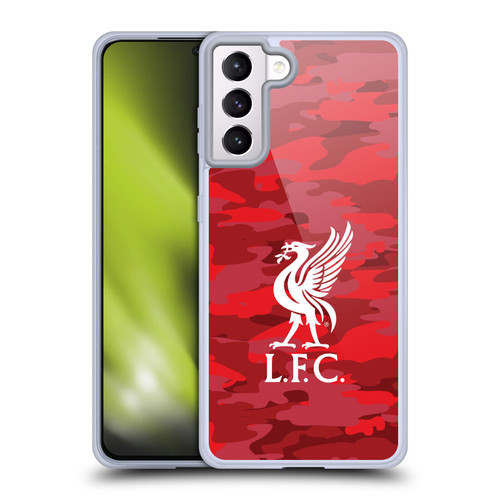 Liverpool Football Club Camou Home Colourways Liver Bird Soft Gel Case for Samsung Galaxy S21+ 5G & MagSafe