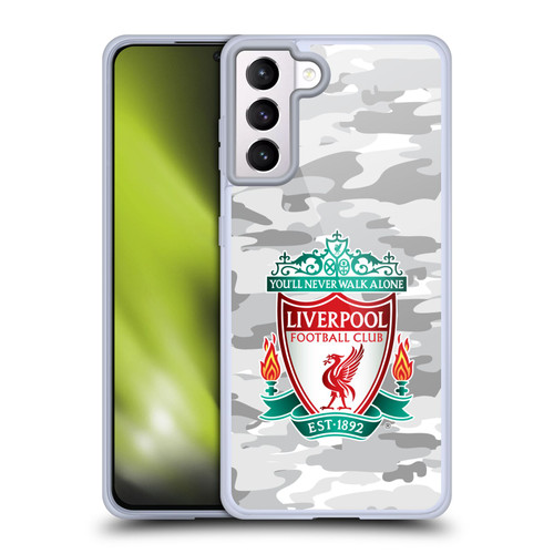 Liverpool Football Club Camou Third Colourways Crest Soft Gel Case for Samsung Galaxy S21+ 5G & MagSafe