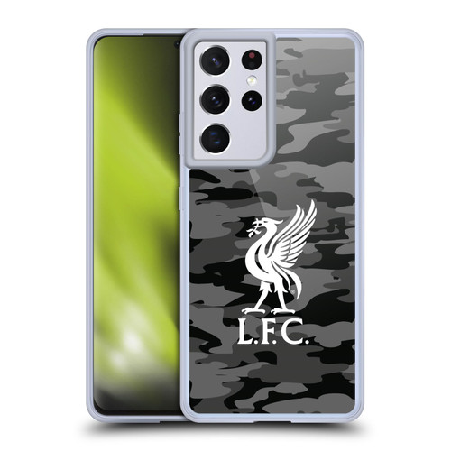 Liverpool Football Club Camou Away Colourways Liver Bird Soft Gel Case for Samsung Galaxy S21 Ultra 5G & MagSafe