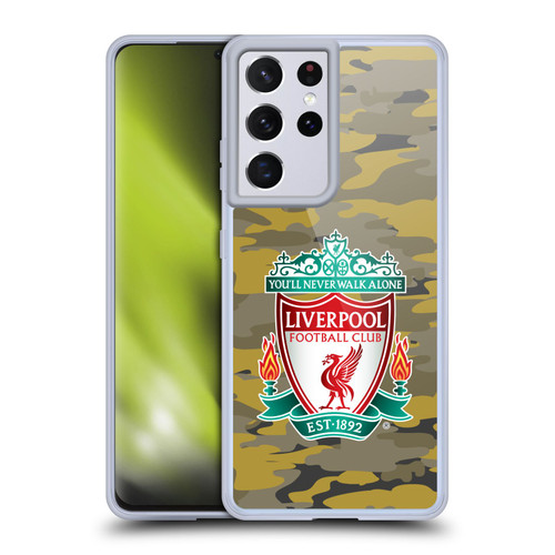 Liverpool Football Club Camou Royal Colourways Crest Soft Gel Case for Samsung Galaxy S21 Ultra 5G & MagSafe