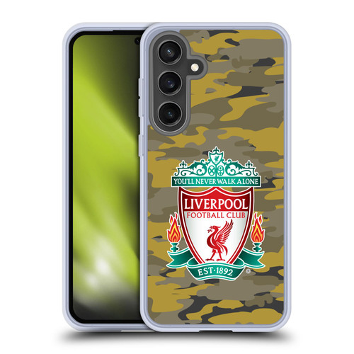 Liverpool Football Club Camou Royal Colourways Crest Soft Gel Case for Samsung Galaxy S24 FE & MagSafe