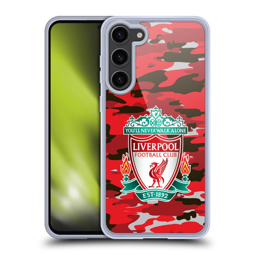 Liverpool Football Club Camou Club Colourways Crest Soft Gel Case for Samsung Galaxy S23+ 5G & MagSafe